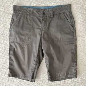 Toad & Co Women’s Viatrix Bermuda Shorts Gray Printed Organic Cotton Size 2